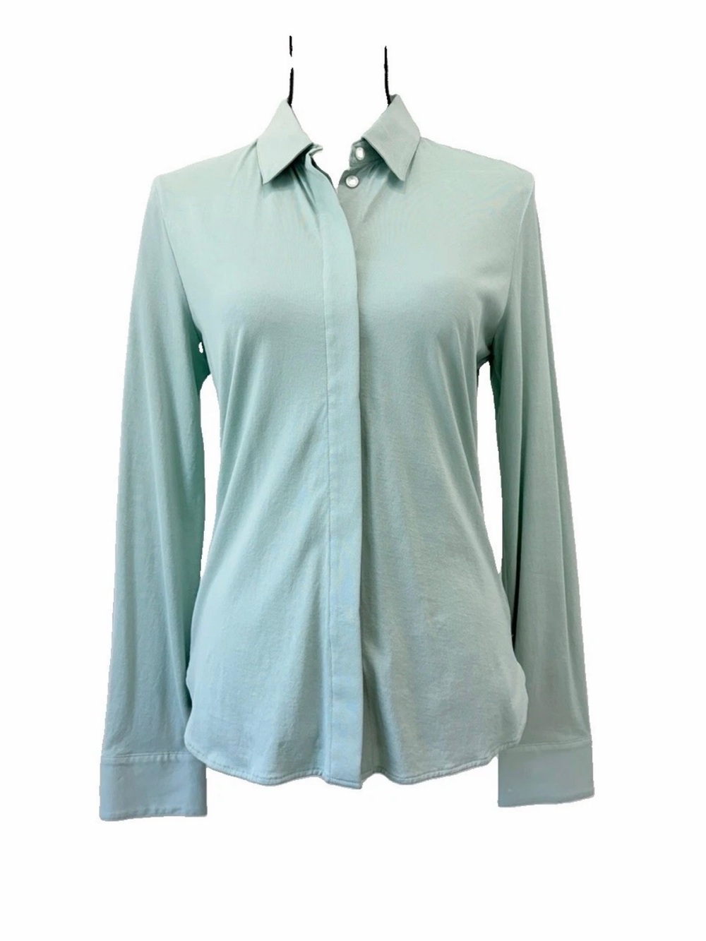 Theory Apex Tee Fitted Shirt Sky Green Seafoam 100% Pima Cotton Size Small NWT
